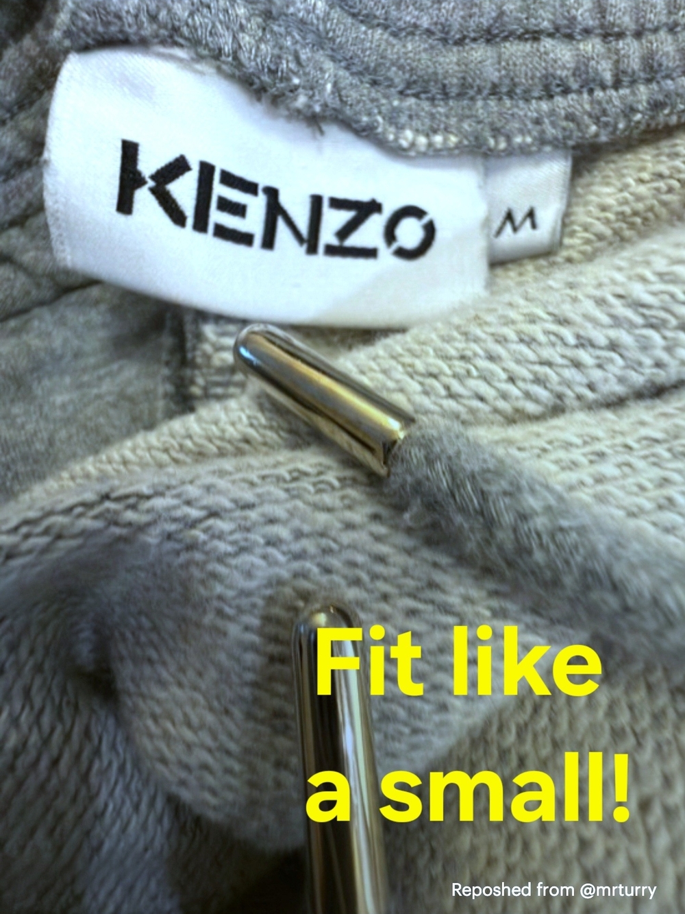 KENZO Men's Drawstring Pants in Light Gray SEE DESCRIPTION for Size